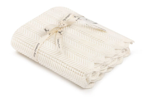 Bamboo Blanket Feather - Cream