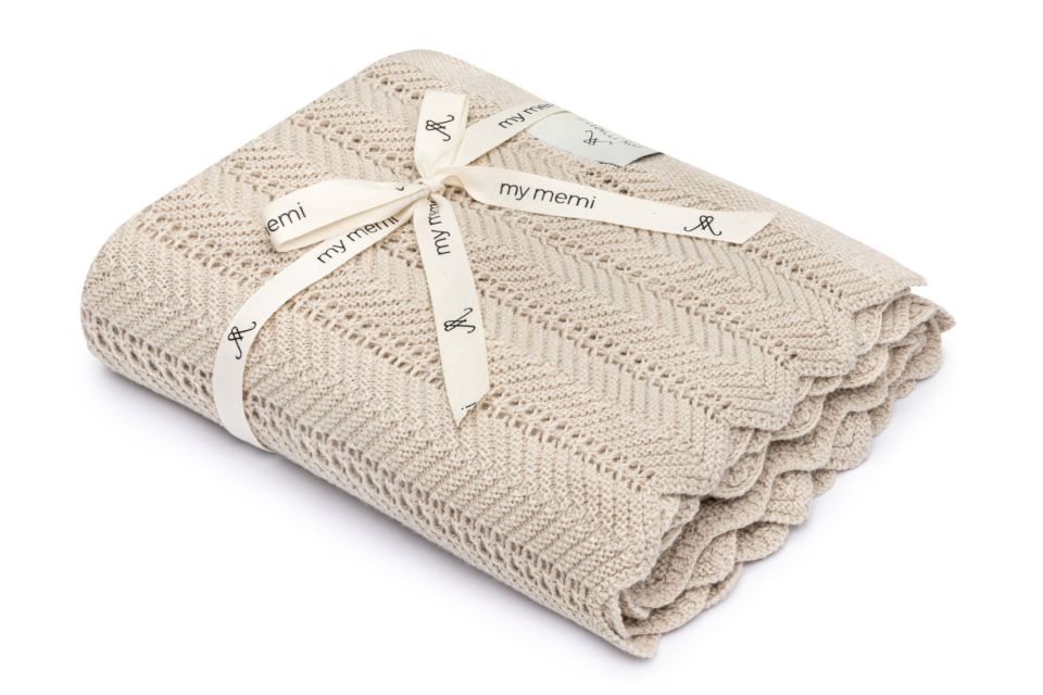 Bamboo Blanket Feather - Light Beige/Sand