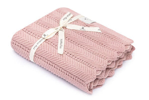 Bamboo Blanket Feather - Powder Pink