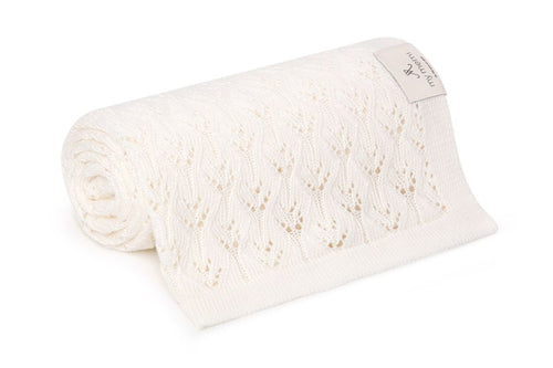 Bamboo Blanket Openwork - Cream