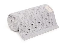 Load image into Gallery viewer, Bamboo Blanket Openwork - Light Grey