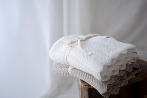 Bamboo Blanket Feather - Cream