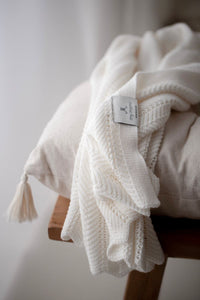 Bamboo Blanket Feather - Cream