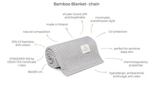 Bamboo Blanket Chain - Light Grey