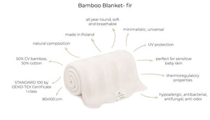 Bamboo Blanket Fir - Light Beige/Sand