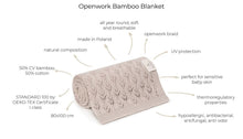 Load image into Gallery viewer, Bamboo Blanket Openwork - Light Beige/Sand