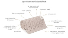 Load image into Gallery viewer, Bamboo Blanket Openwork - Light Grey